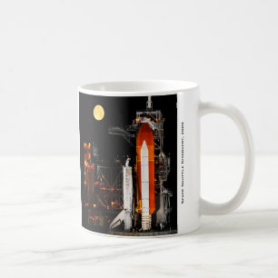 Discovery för rymdfärder och Full Moon 2009 Kaffemugg