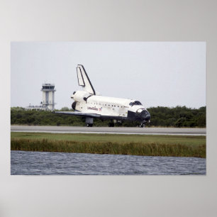 Discovery för rymdfärder på banan poster