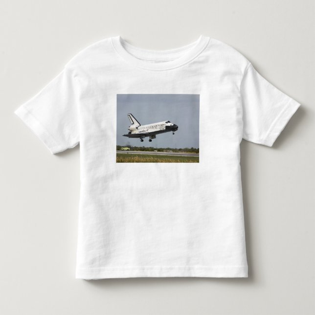 Discovery-inflygningar för rymdfärder landning 3 tee shirt (Framsida)