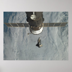 Discovery & ISS (STS-120) för rymdfärgsdetektion o Poster