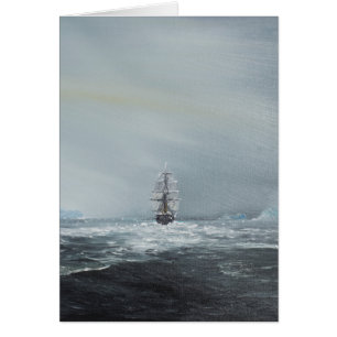 Discovery-kapten Scott och besättning Hälsningskort