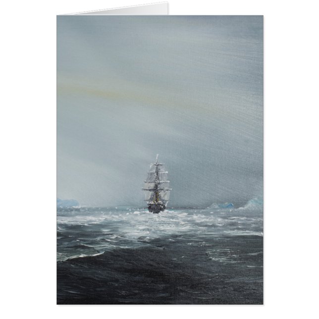 Discovery-kapten Scott och besättning Hälsningskort (Framsidan)