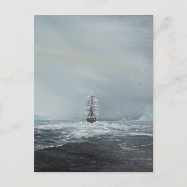 Discovery-kapten Scott och besättning Vykort (Framsida)
