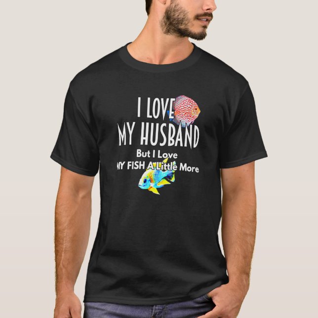 Discus African Cichlid Kärlek Make Fisk Mer Aqua T Shirt (Framsida)