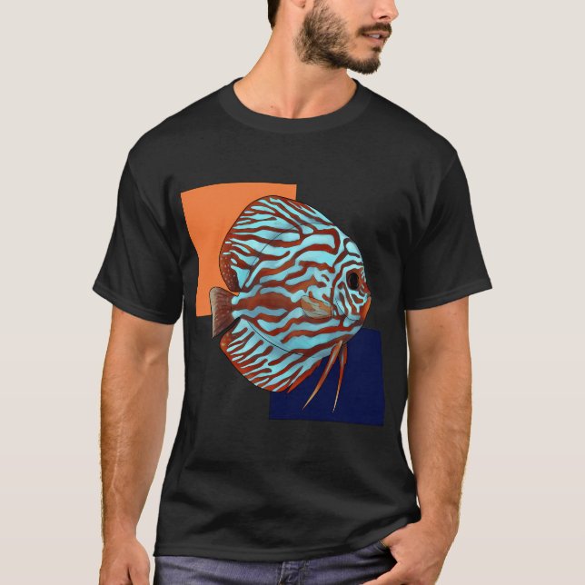 DISCUS AKVARIEFISK T SHIRT (Framsida)
