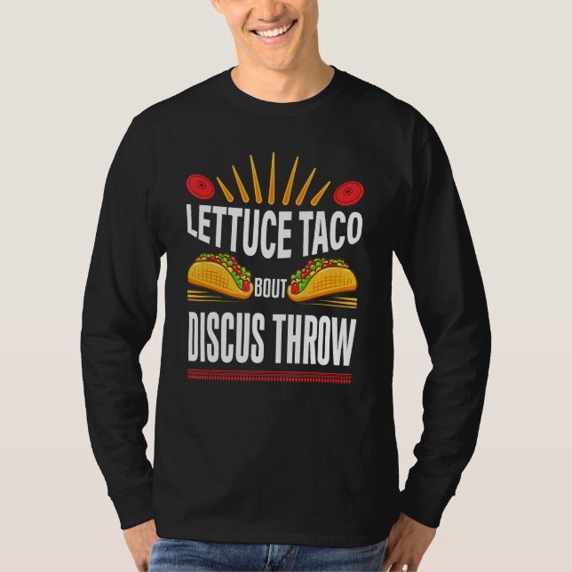 Discus Throw Shirt Taco Pun Track and Field Discus T (Framsida)