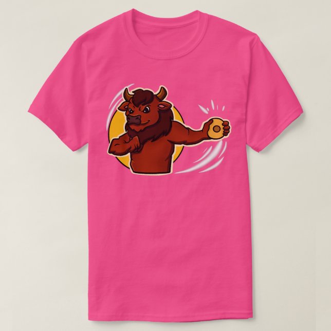 Discus Thrower Bison T Shirt (Design framsida)