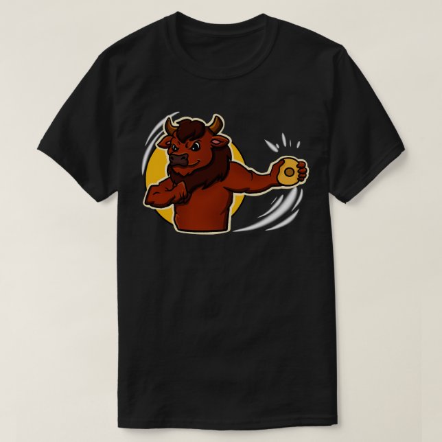 Discus Thrower Bison T Shirt (Design framsida)