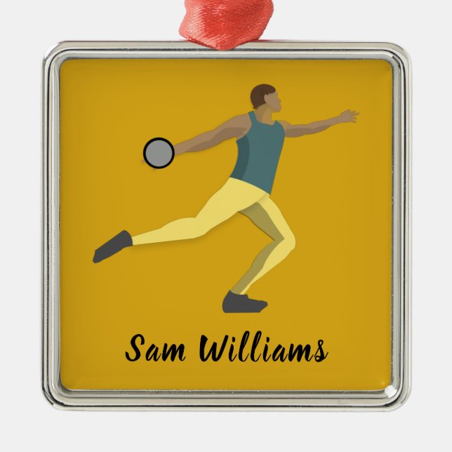 Discus Throwing Julgransprydnad Metall (Framsidan)