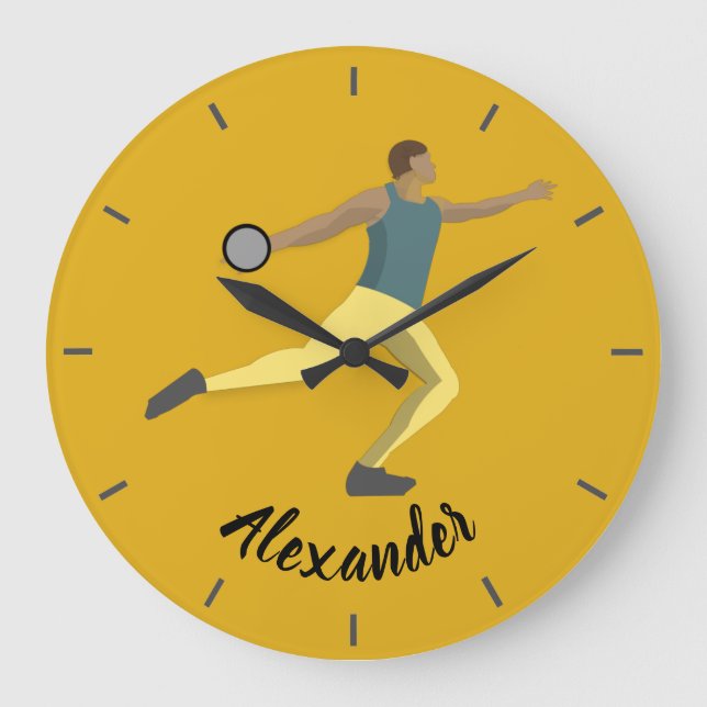 Discus Throwing Stor Klocka (Framsida)