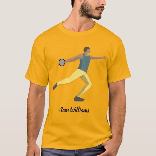 Discus Throwing T Shirt (Framsida)