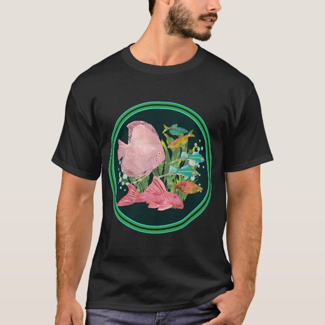 Discus Tropical Fish and Friends T Shirt (Framsida)