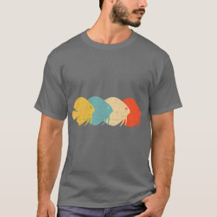 Discus Vintage Retro Pompadour Fish Älskare 60-ta T Shirt