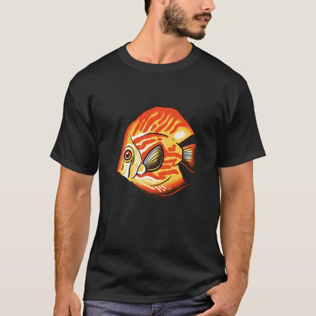 Discusfisk Amazonasflodfisk Discus T Shirt (Framsida)