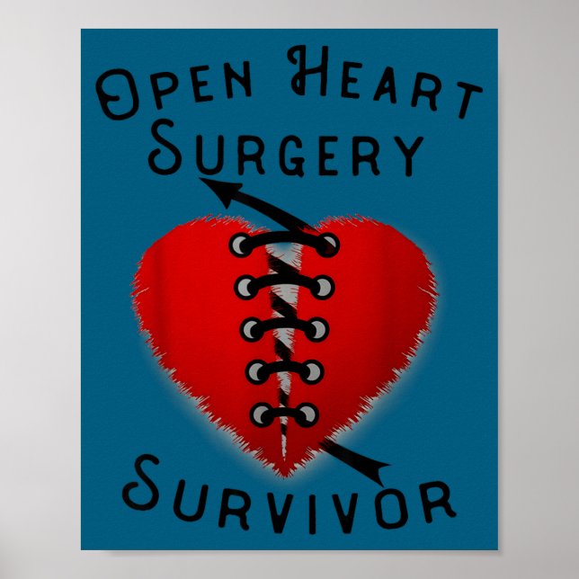 Disease Awareness Open Heart Surgery Survivor Ed H Poster (Framsidan)
