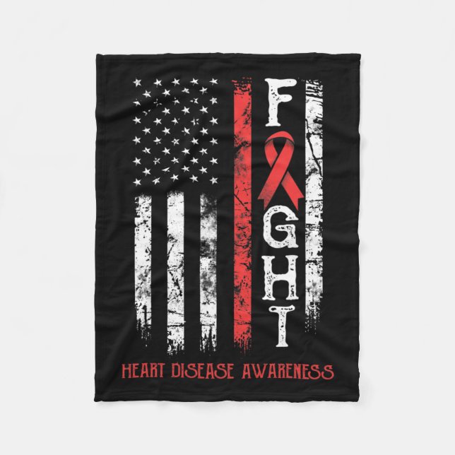Disease Warrior US Flagga Fleecefilt (Framsidan)