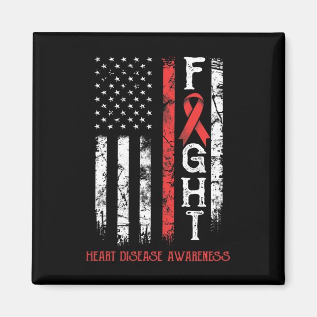 Disease Warrior US Flagga Magnet (Framsidan)