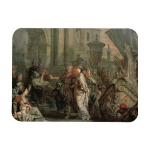 Disembarkationen av Cleopatra på Tarsus (olja på Magnet