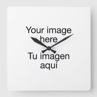 Diseña reloj de pared en blanco con tu foto fyrkantig klocka