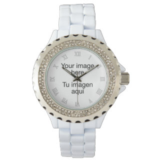 Diseña reloj en plantilla en blanco de fotos armbandsur