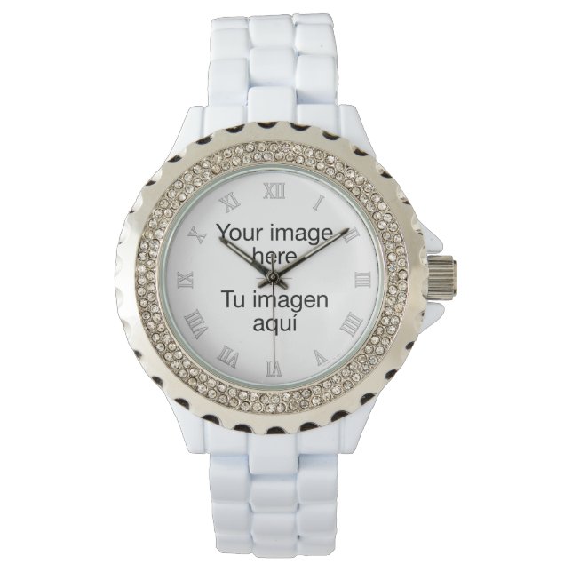 Diseña reloj en plantilla en blanco de fotos armbandsur (Framsida)