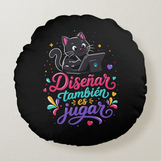 Diseñar también es jugar rund kudde (Framsidan)