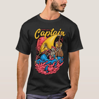 Diseño 3D Think Like a Captain T Shirt