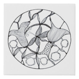 Diseño abstracto zen en blanco y negro mariposa