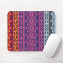 Diseño Andino Azul, Naranja y Magenta