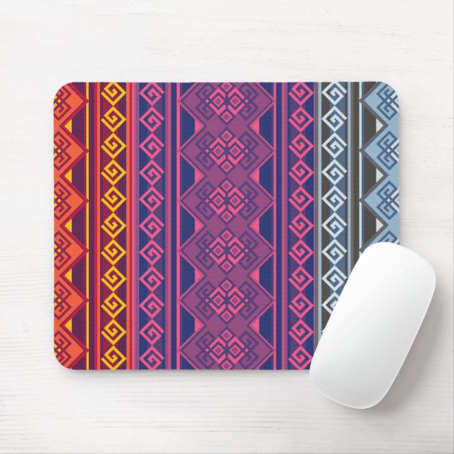 Diseño Andino Azul, Naranja y Magenta Musmatta (Med mus)