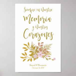 Diseño Conmemorativo Seres Queridos en Español Poster