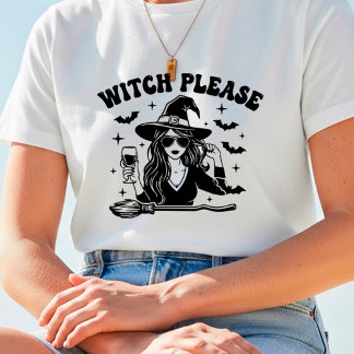 Diseño de Halloween "Witch Please" Divertido T Shirt