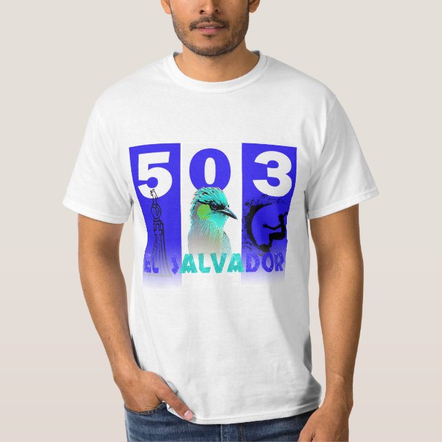 DISEÑO EL SALVADOR 503 T SHIRT (Framsida)