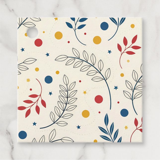 Diseño floral  gåvor etiketter (Framsida)