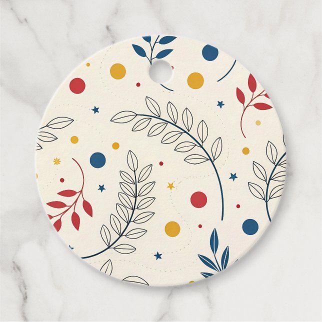 Diseño floral gåvor etiketter (Framsida)