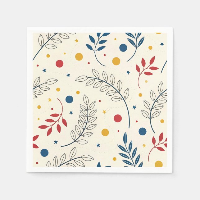 Diseño floral pappersservett (Framsidan)