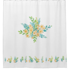 Diseño "Flores del campo" para cortina de ducha