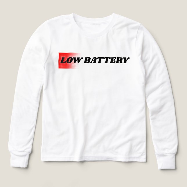 Diseño minimalista Low Battery T Shirt (Design framsida)