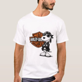 Diseño Moto harley Snoopy T Shirt