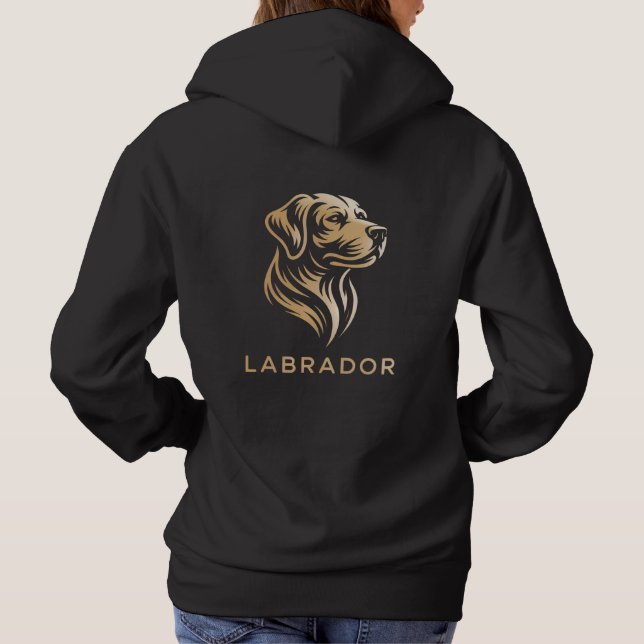 Diseño Premium de Labrador en Dorado T Shirt (Baksida)