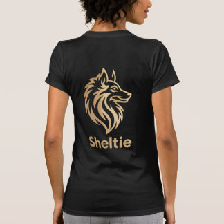 Diseño Premium de Sheltie en Dorado T Shirt