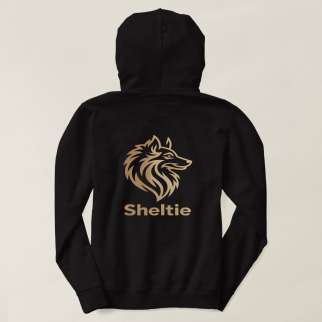 Diseño Premium de Sheltie en Dorado T Shirt (Design baksida)