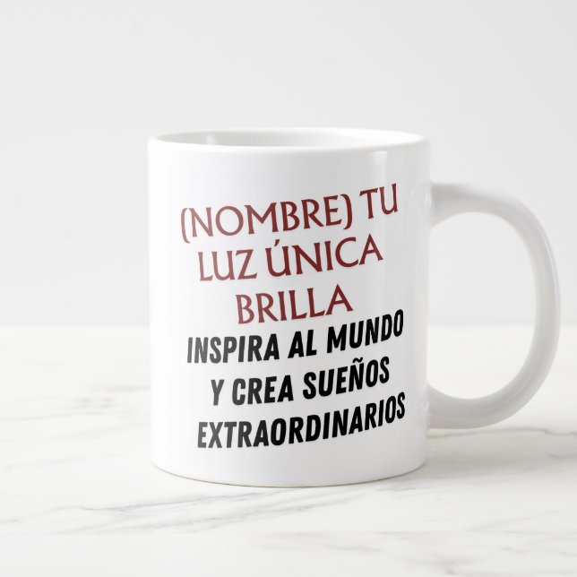 DISEÑO REGALO PERSONALIZADO (NOMBRE)ENERGÍAINSPIRA JUMBO MUGG (Höger)