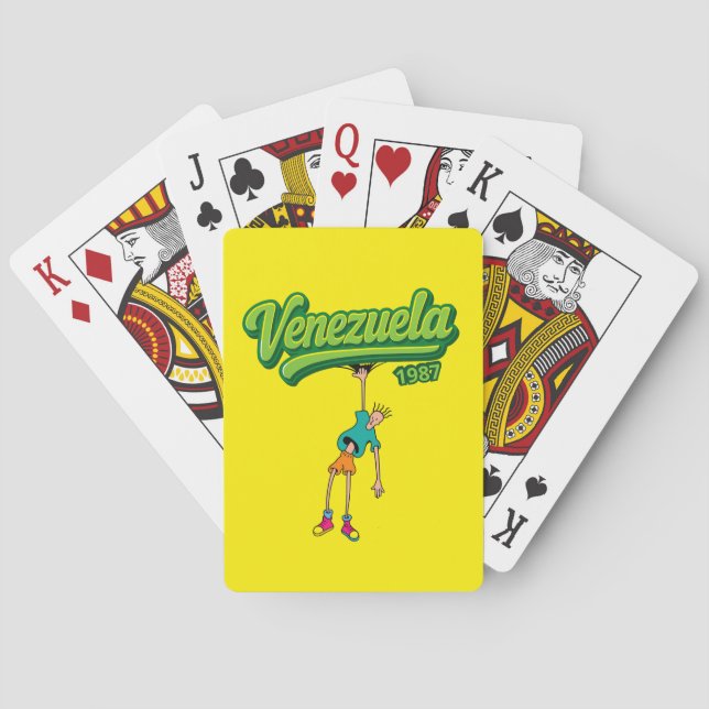 Diseño Venezuela 1987 – Estilo retro ochentero  Casinokort (Baksidan)