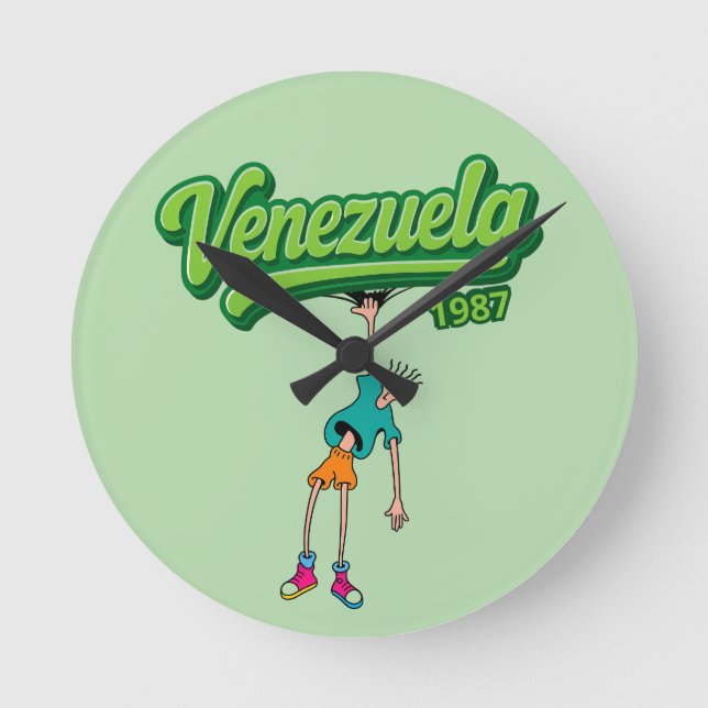 Diseño Venezuela 1987 – Estilo retro ochentero  Rund Klocka (Framsida)