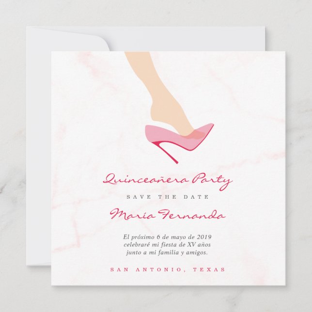 Diseño Zapato de Cristal para Fiesta Quinceañera (Framsida)