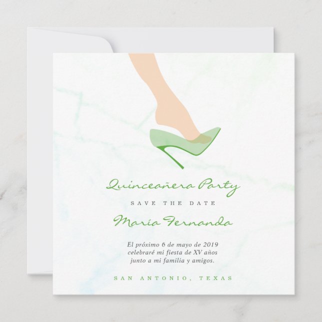 Diseño Zapato de Cristal para Fiesta Quinceañera (Framsida)