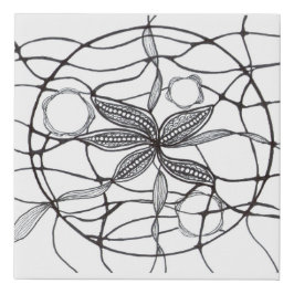 Diseño zen abstracto en blanco y negro