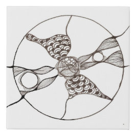 Diseño zen hecho a mano en blanco y negro