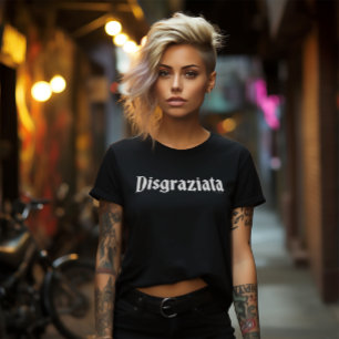 Disgraziata Black Tee - Italienska Humor och MisCh